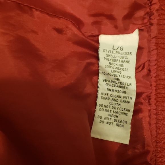 Blood Red Ci Sono by Cavalini Faux Leather Jacket - Picture 4 of 8